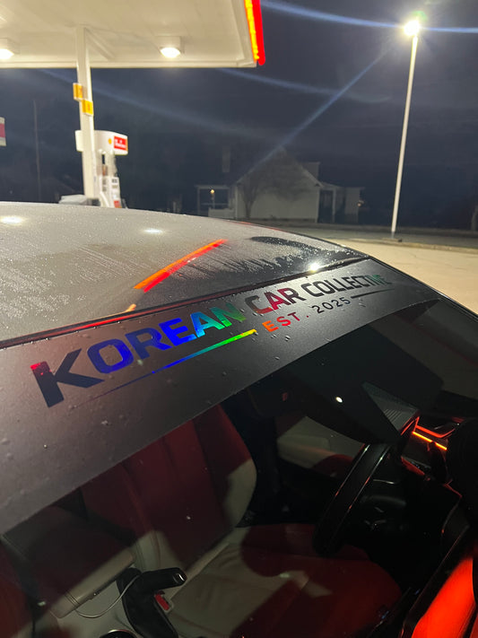 KCC Windshield/Sunstrip Banner (12x60) Sunstrip Banner AND (2.5x30) KCC Decal