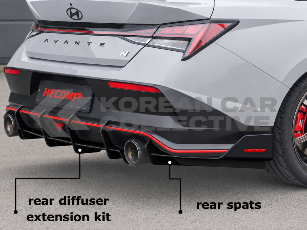 Hyundai Elantra N 2024+ Rear Diffuser Extension and Rear Spat Kit