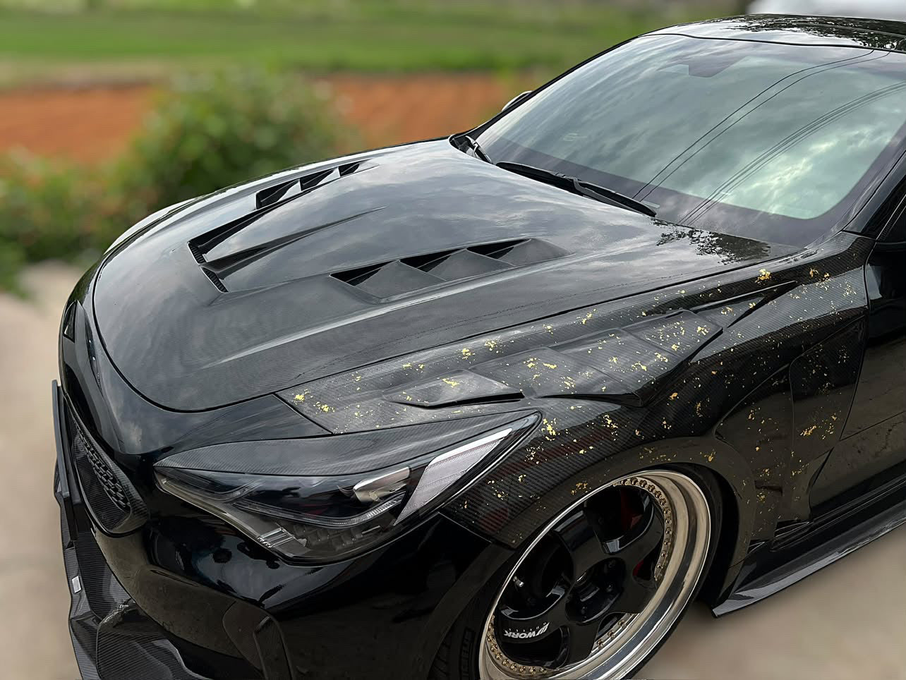 Kia Stinger EX Carbon and FRP Hood (2018+) by DAMION