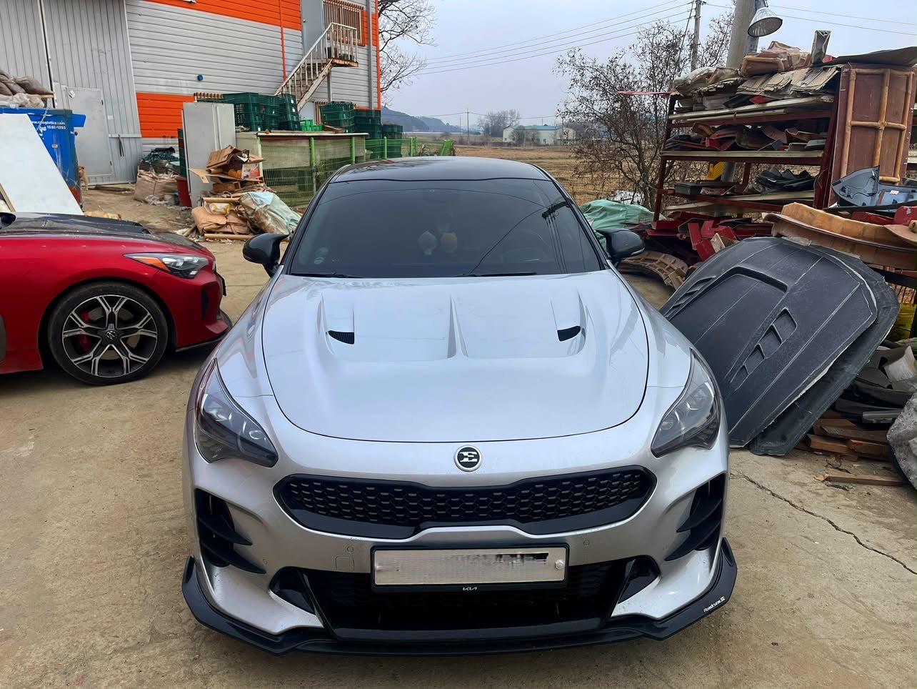 Kia Stinger V1 Carbon and FRP Hood by DAIMION