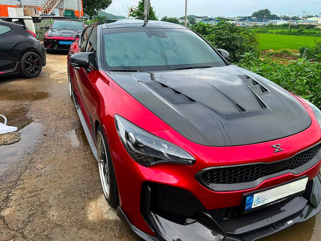 Kia Stinger EX Carbon and FRP Hood (2018+) by DAMION