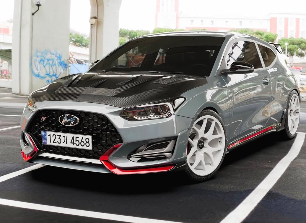 Hyundai Veloster 2019+ EX Carbon Fiber & FRP Hood | DAIMON | PRE-ORDER