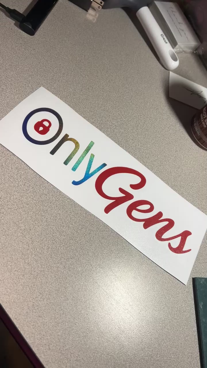 “OnlyGens” Decal (Multiple Sizes Available) Inspired by @gennysins