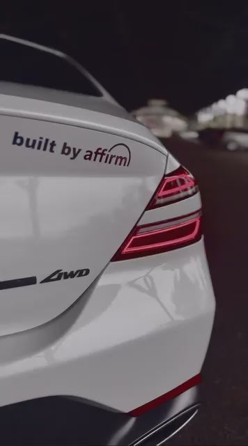 “Built By Affirm” Decal 2” X 9” inspired by @vsceejayy